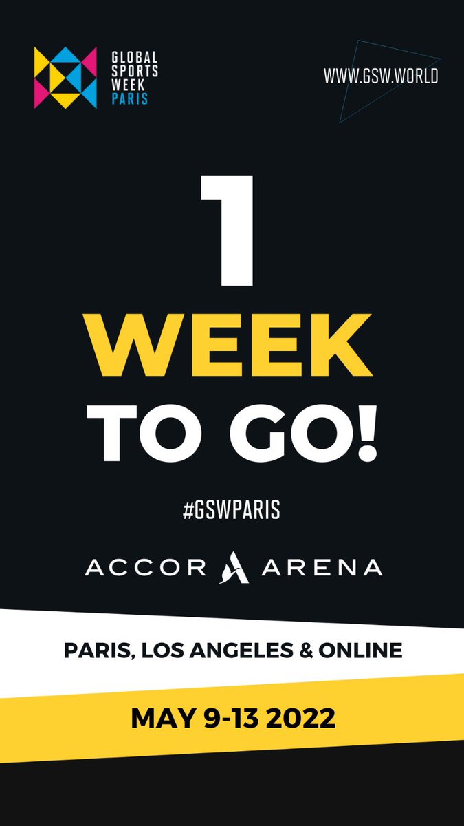 GSW is around the corner! Can't wait to welcome the international sports ecosystem to the third edition of GSWParis May 9-13 at the Accor Arena in Paris, LA &amp; online. 👉 gsw.world