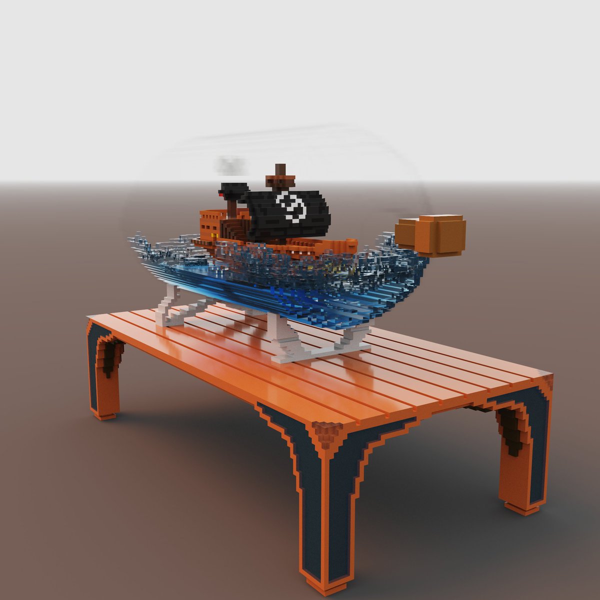 Sanize11's tweet photo. Hey! some people said me what i should upload art in here, so here i am! it's a memeland ship in the bottle.
Firt time working in MagicaVoxel, hope you enjoy!
Sanize#4852
@9gagceo 
@memeland https://t.co/Zpgb77QyYE