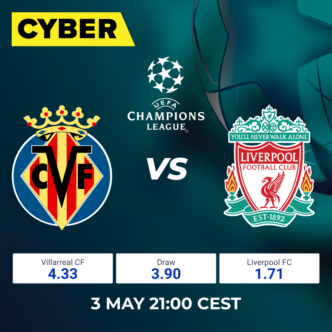 bet_cyber's tweet photo. With one foot already in the final of the Champions League, Liverpool want to complete the job against Villarreal in the second leg of their semi-final game. Can Unai Emery's men confront the Reds?👉https://t.co/yfZUy9fhLK https://t.co/Mwu3lTEdpi