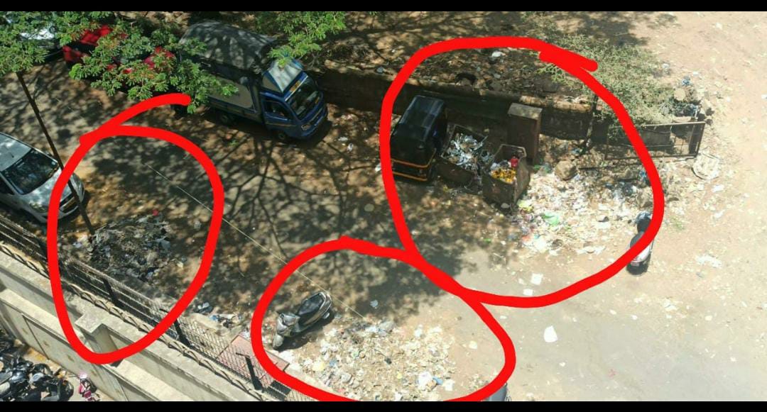 umrania_jay's tweet photo. Subject: Complaint. 
Dear Sir/Ma'am,
This garbage has been lying here since more than 7 days. No bmc social worker is attending here. And due to this bad management, there is a very foul smell coming and it produces mosquitoes.
At Tapovan Temple, Behind Lemont Tower, MALAD EAST. https://t.co/gqVrdfau9y