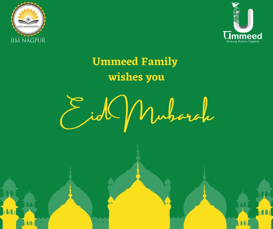 ummeediimn's tweet photo. On this holy festival, wishing everyone a day filled with lots of laughter and happy moments.
Ummeed family wishes everyone a Happy Eid!! 

#communityoutreachclub #weavingdreamstogether #iimnagpur #BeTheUmmeed #eid #festival #eidmubarak #Ummeed https://t.co/Xf9UupJhWm