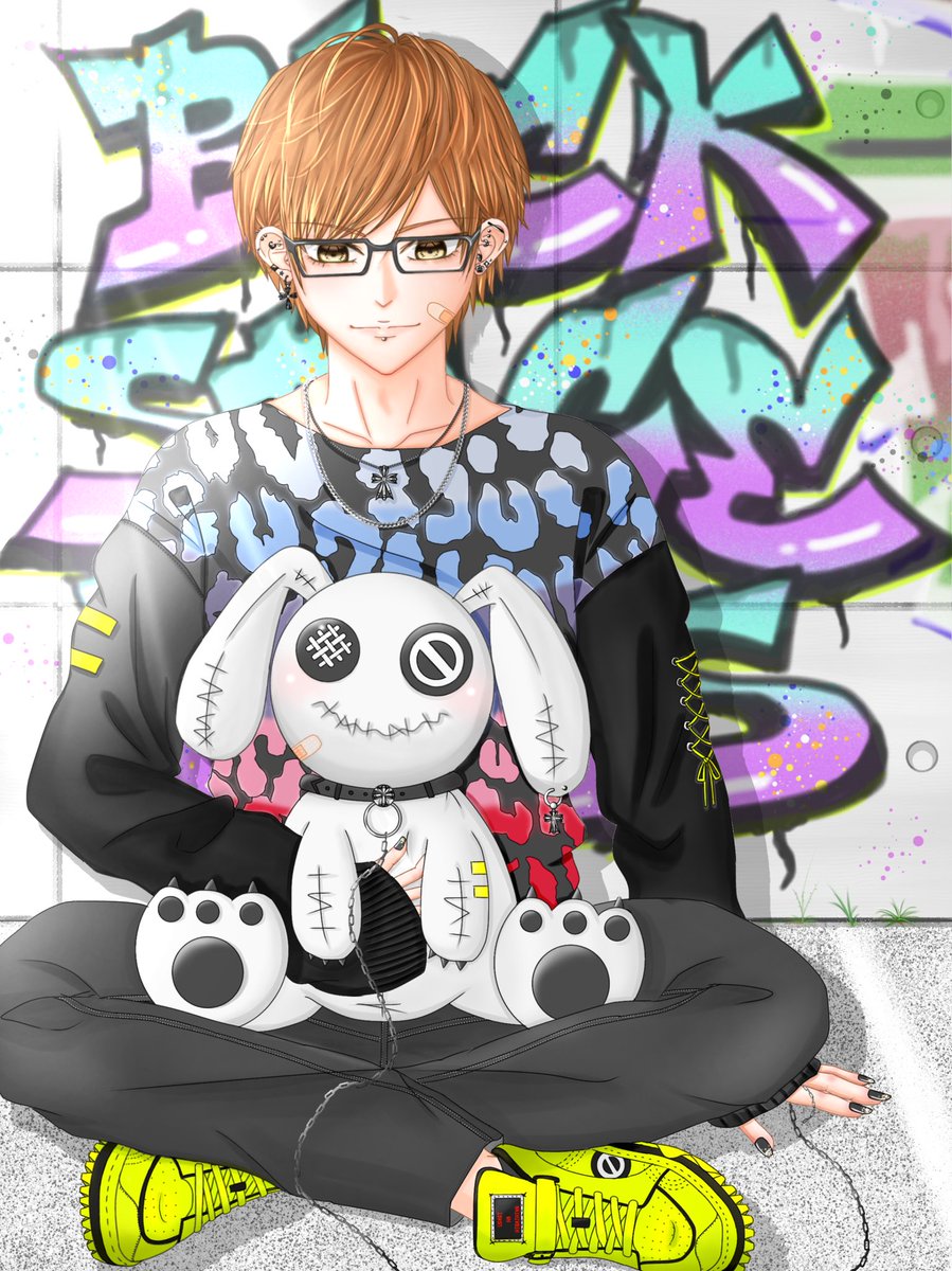 どっかのとあるお店のお兄さん。

描くの時間かかったけど楽しかった.｡*ﾟ\(｡•ω•｡)/ﾟ*｡.
お絵描き初心者よく頑張った！

 #絵描きさんと繋がりたい
#イラスト