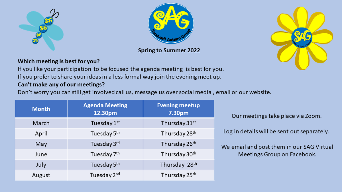 Morning we are meeting today at 12.30
Up for discussion is:
Our new digital stories project.
My Soical Life and My Relationships to feed into the Autism Roadmap meetings this month. Dudley Voices for Choice <a href="/DvcDudley/">Dudley Voices for Choice Self Advocacy</a>
Message us for log in or send your views if you can't make it.
