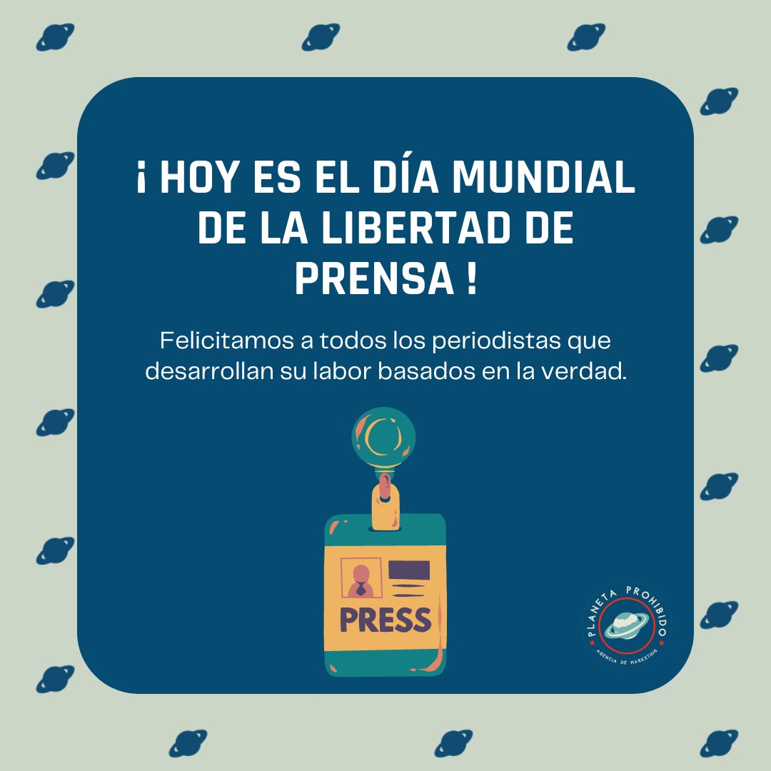 PlanetaProMKT's tweet photo. Terrícolas o no, la #LibertadDePrensa es fundamental en toda la galaxia.

🖖📰💫Es vital defender a los medios de los ataques sobre su independencia, así como rendir homenaje a los periodistas que han perdido sus vidas en el desempeño de su profesión.

#Diadelalibertaddeprensa https://t.co/860cJ9wJj2