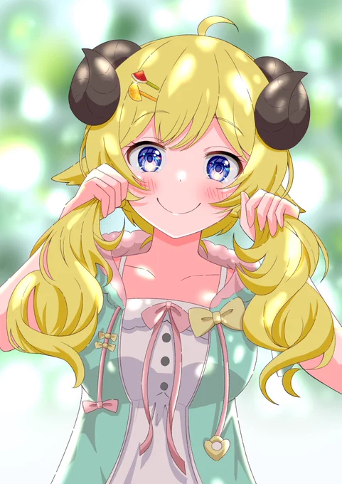 ツインテわためぇ✨
#つのまきあーと 