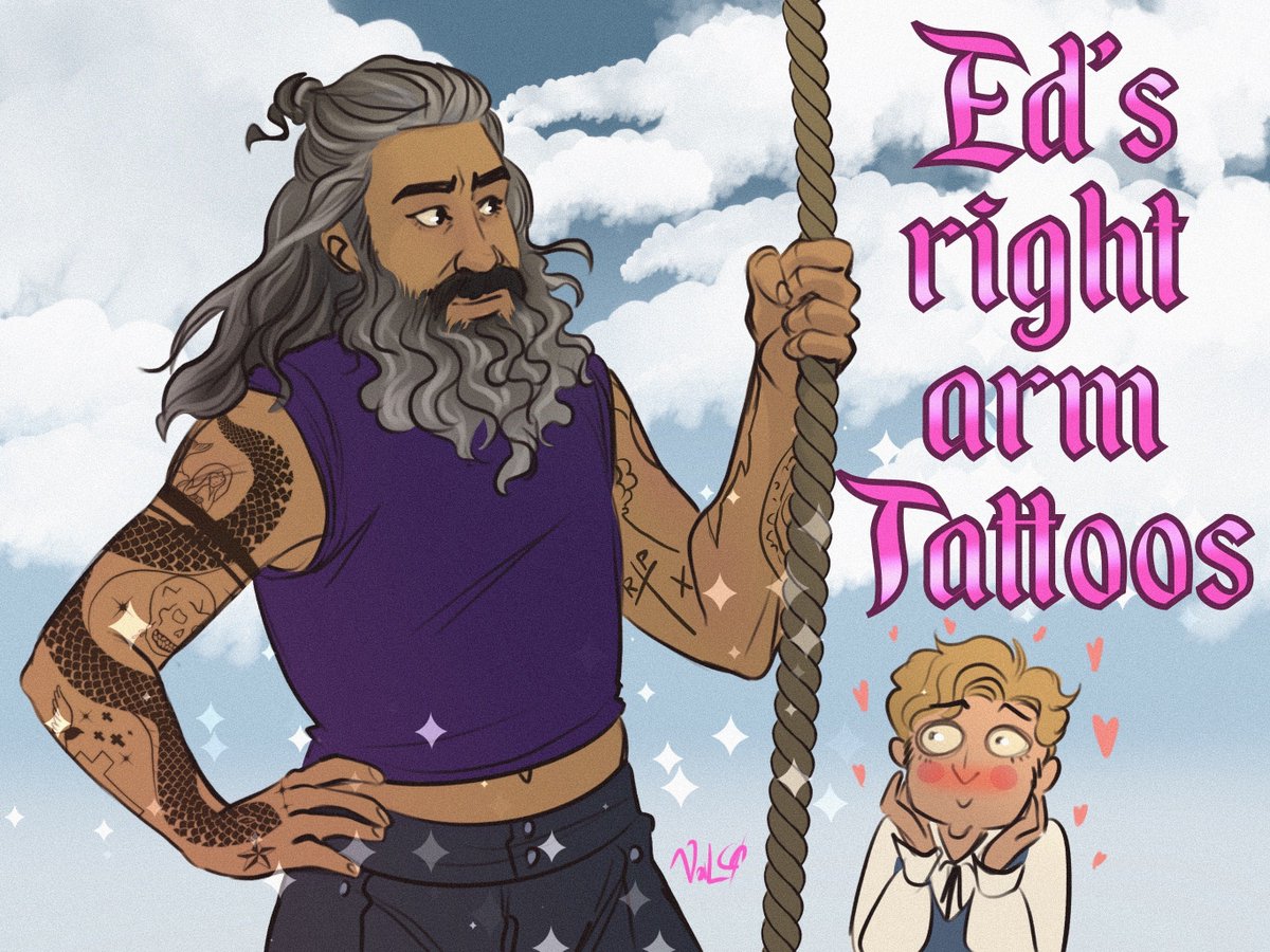 I made a brushset for Ed's right arm tattoos!

#OURFLAGMEANSDEATH