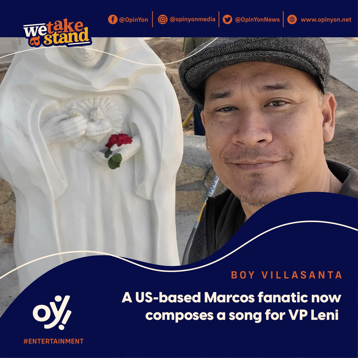 OpinYonNews's tweet photo. A US-based Marcos fanatic now composes a song for VP Leni
by Boy Villasanta

https://t.co/9RBKDTOW1C

#OpinyonNews #Wetakeastand https://t.co/VpKFYONCEr