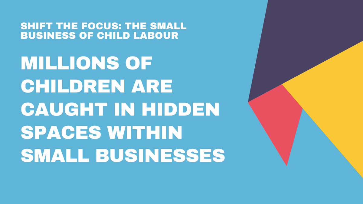 ChildLabourActn's tweet photo. β 79 million children are in #HazardousChildLabour that directly endangers their health @ilo @UNICEF
If we want to create meaningful change, we must #ShiftTheFocus onto small businesses that facilitate the #WorstFormsOfChildLabour!
Join our campaign π
https://t.co/pkmTltQ1Ik https://t.co/iF9NvsJhhU