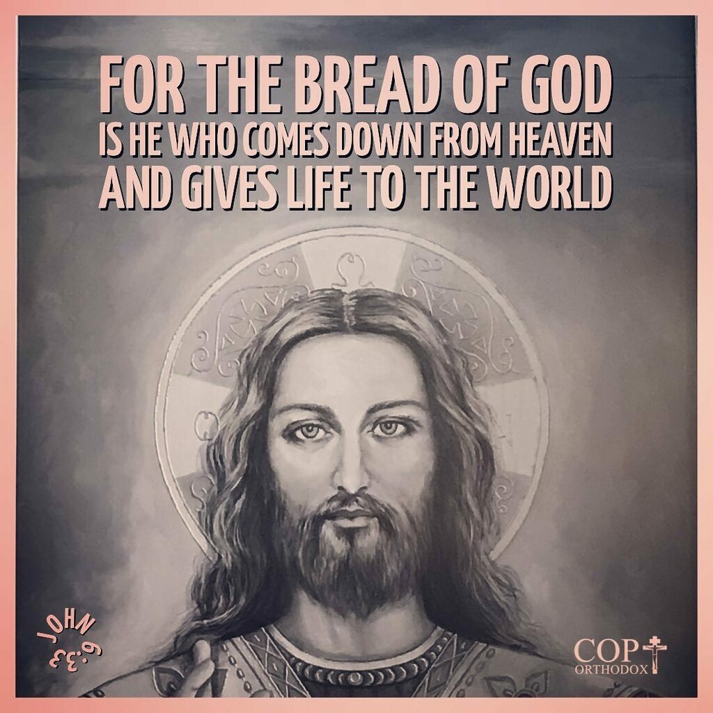 coptorthodoxnet's tweet photo. For the bread of God is He who comes down from heaven and gives life to the world.” John 6:33
#coptorthodox #bibleverse #bible #bibleversedaily #dailyverse #coptic #orthodox @coptorthodox #livingbread #breadoflife #breadofgod #givelifetotheworld #john6 #… https://t.co/BlzaVRgt2q https://t.co/Z30sgsaia3