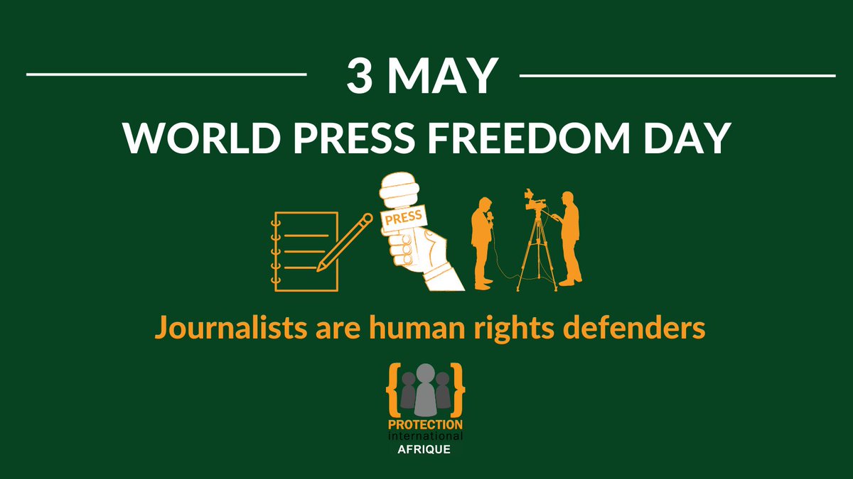 🟠3rd May,#WorldPressFreedom 
Without journalists, there is no press. Without press, there is no news. Journalists are human rights defenders.  They deserve to work in a protective environment.
Let's protect them!
#StayWithDefenders