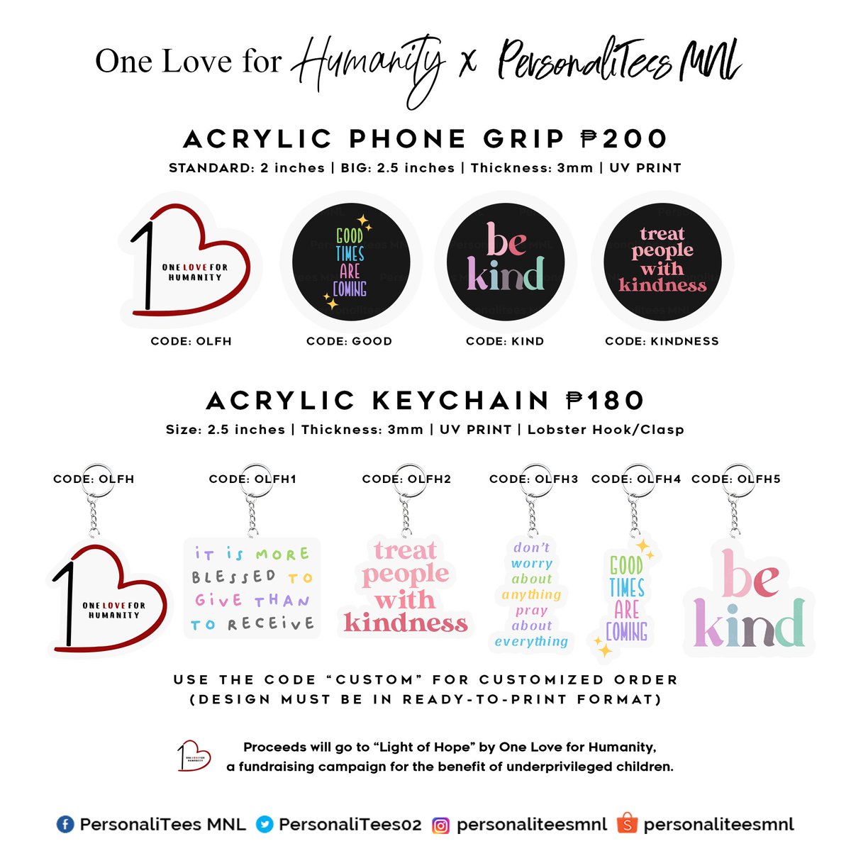 madeformoreph's tweet photo. Pre-order #OneLoveForHumanity products for a cause! 💗

Payment deadline: May 15
Shipping period: June 15-18

We also accept custom orders. 😊

Pre-order here:
https://t.co/xzMo6HNbI1

Proceeds will go to @lovehumanityph #LightOfHopeByOLFH. 🥰 https://t.co/9dxvCgQ0xI