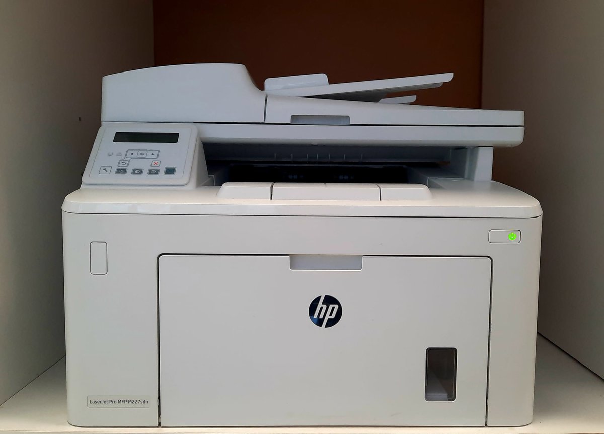 🔵Novedad en tienda!! 
Impresora HP multifunción 🖨️🖨️ <a href="/HPEspana/">hpespana</a> 
- Imprime, copia y escanea
- Ethernet 
- Panel de control LCD
- USB 2.0

____________________________________________________
#impresora #multifuncion #HP #escaner #imprimir #hpespaña #Informatics #Tecnologia #MQX