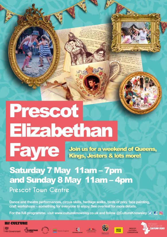 Join us this weekend in #Prscot for the #ElizabethanFayre #loveprescot 
<a href="/cultureKnowsley/">Culture Knowsley</a> <a href="/KnowsleyCouncil/">Knowsley Council</a> <a href="/PrescotTown/">Prescot Town Centre</a> <a href="/TownPrescot/">Prescot Town Council</a>