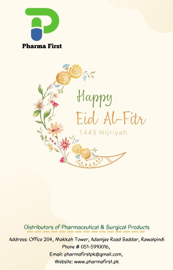 PharmaFirst2's tweet photo. E  I  D    M U B  A  R  A  K 
Best wishes for warmest &amp; peaceful Eid..! 
تَقَبَّلَ اللّهُ مِنَّ وَ مِنْكُمْ
 #EidMubarak2022 #عيد_الفطر_المبارك #عيدكم_مبارك https://t.co/oms40nHU90