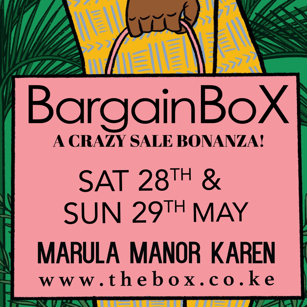 LibossoVincent's tweet photo. Psst...Been a two year hiatus but we are coming to Nairobi...
Join us at Marula Manor, Karen for a Crazy Sale Bonanza on 28th and 29th May, 2022
#Tribearth #BargainBox2022 #crazysalebonanza #2022fairs #TheBox #ThingsToDoInNairobi #HomeOfYourFavouriteBrands #Nairobievents https://t.co/dpRLCm3HFU