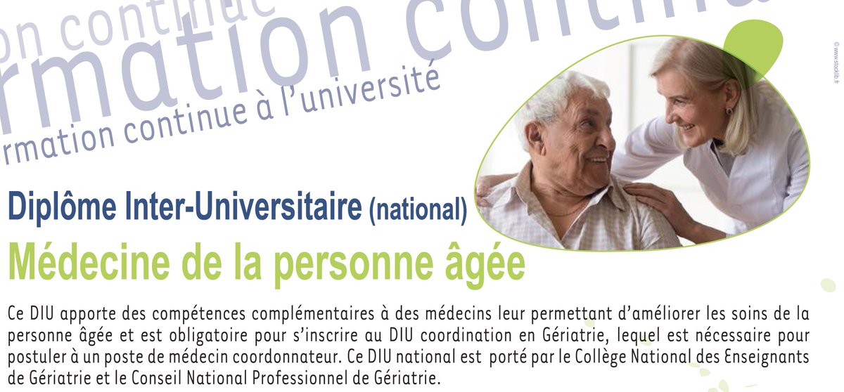 Les candidatures au #DIUMédecinePersonneÂgée sont ouvertes pour l'année universitaire 2022-2023 @FacmedTours 👍
➡️ form.jotform.com/211362493464961
Tous les médecins non gériatre qui prennent soin des personnes âgés et qui souhaitent améliorer leur pratique, on vous attend nombreux 😀