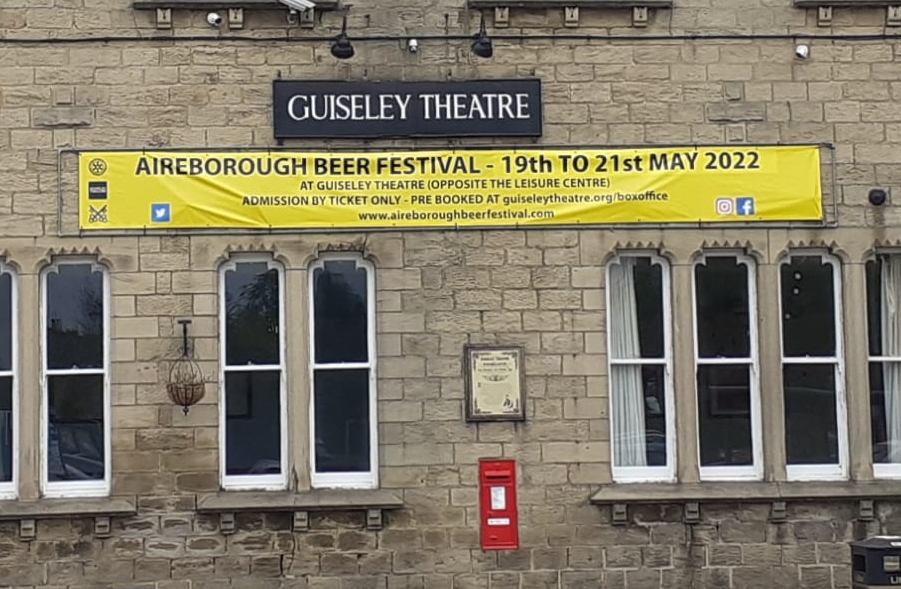 Beers, food, live music. Get your tickets at guiseleytheatre.org/boxoffice #AireboroughBeerFestival #AireboroughRotary