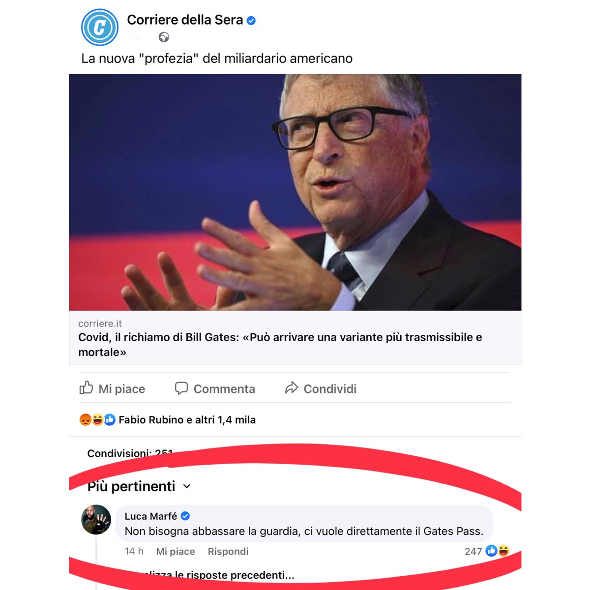 marfeluca's tweet photo. +++ IN ESCLUSIVA, PARLA IL FIDANZATO DEL MINISTRO #SPERANZA +++ 😉
MIO COMMENTO,
QUI:
🔥👇🏻🔥
https://t.co/JruwoWViR0
#GreenPass #GATESPASS???
#Gates #BillGates #Covid #Covid19
#LucaMarfé #JATVENNN https://t.co/NMdMVuKk3d