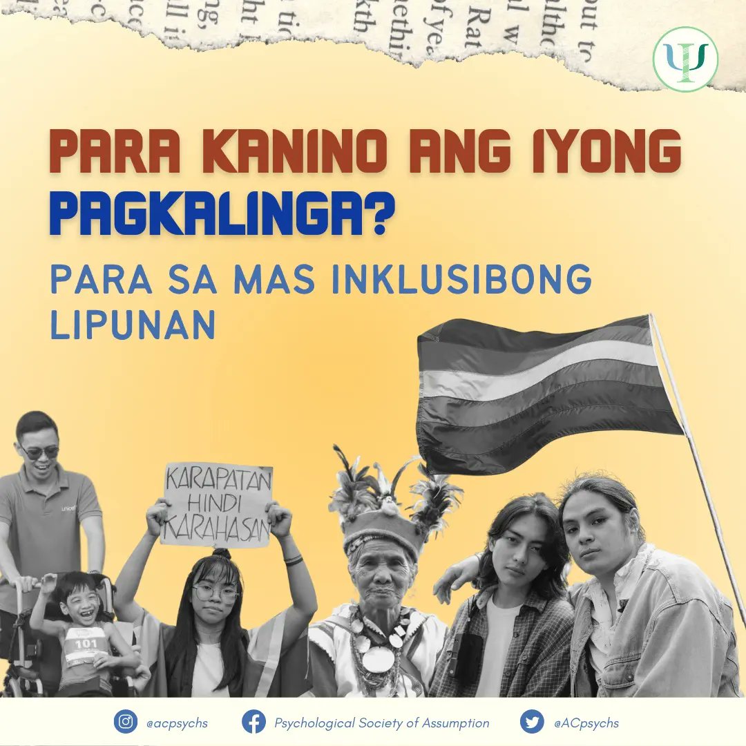 ACpsychs's tweet photo. Ano ang pangarap mo para sa bawat Pilipino?

Ang magkaroon ng oportunidad para sa lahat? Ang mamuhay sa isang lipunan na kung saan lahat ay kabilang?

Tara't magbigay ng kalinga sa mga kababayan natin upang tunay na pagbabago ay matuklasan. 

Puso. Serbisyo. Aksyon. 💙 🤍 💚 https://t.co/b3NnD84AsL