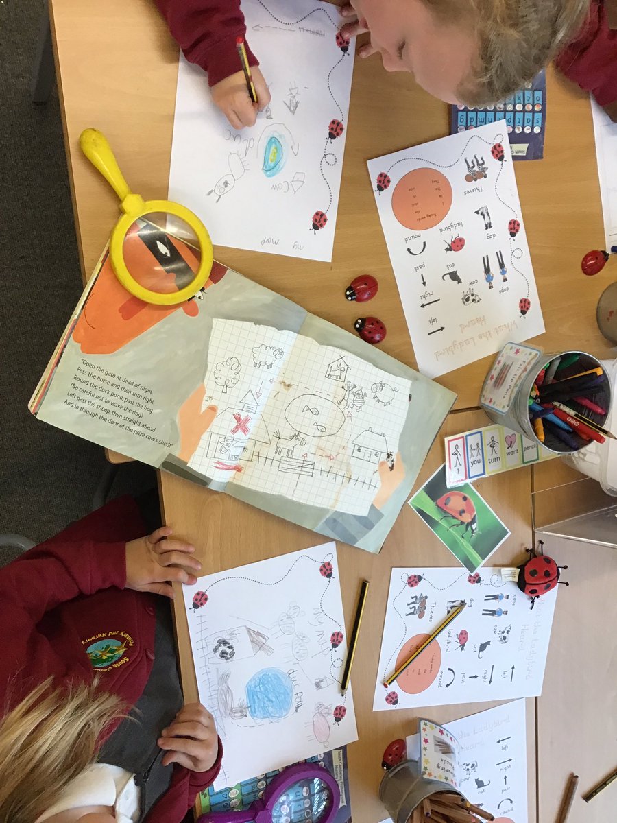 ReceptionSouthC's tweet image. 🐞🕵️‍♀️Rosen Class are Ladybird Detectives! 🐞🕵️‍♂️we are using descriptive language to direct our friends using map skills. We will also be looking for Hefty Hugh and Lanky Len and writing wanted posters! Watch out! #EYFS #mapskills #receptionwriting #welovesouthcamberley