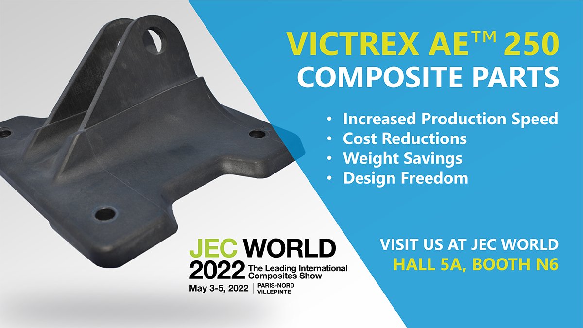 LMPAEK polymers are the latest members of the PAEK family developed by Victrex, designed and optimised for a wider processing window to enable more manufacturing flexibility. Talk to our experts at #JECWorld 2022 to learn more  ow.ly/Fl5350IMQjm #LMPAEK #composites