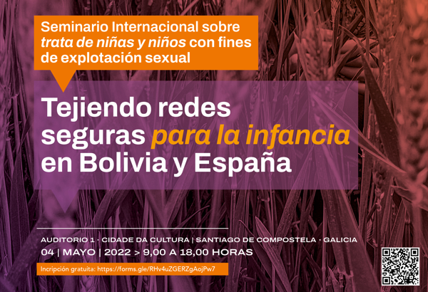 Educo_ONG's tweet photo. Os invitamos al Seminario Internacional "Tejiendo redes seguras para la infancia en Bolivia y España" para hablar sobre la trata de niñas y niños con fines de #ExplotaciónSexual.
🗓️4.05.2022
ℹ️ Info e inscripciones: https://t.co/qEobMJ7lQ5

cc @AECID @EducoBol @FAPMI #Protejeres https://t.co/aidFscrTRb