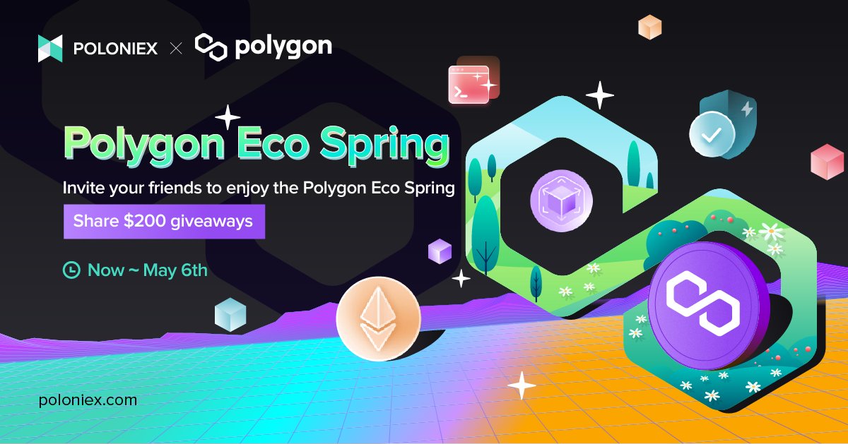 Poloniex's tweet photo. #Polygon is a global &amp; sustainable Web3 infrastructure built on Ethereum💚

🌸️Tag 3 friends to follow both @Poloniex @0xPolygon 
🌸️RT and comment with 1 reason why you recommend #Polygon 

20 users will be picked to share $200 💰
#PoloPolygonSpring https://t.co/0l4mZdZmwm