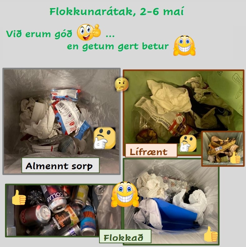 Í VA hugum við alltaf að umhverfismálum og nú er síðasta kennsluvika skólaársins runnin upp. Í tilefni af því ætlum við að vanda okkur sérstaklega við flokkun. Það er ýmislegt sem vel er gert en annað sem hægt er að geta betur. Við getum það! #vaskólinnokkar #grænfáni