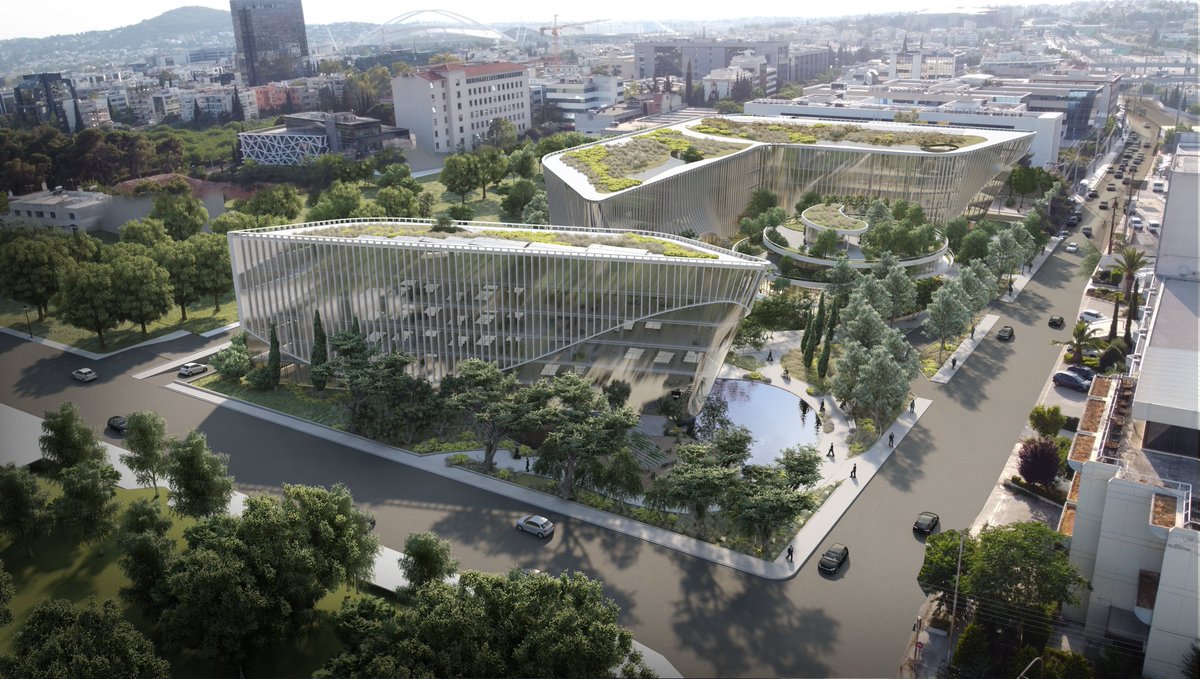 amarchitects_'s tweet photo. A&amp;M joined forces with Aeter Architects to design an ambitious development in the heart of Marousi business district. 
This large-scale office project was aiming to become a new landmark with mixed uses, able to influence the future work trends.
.
#officecomplex #officepark https://t.co/aZcsBnVYSr