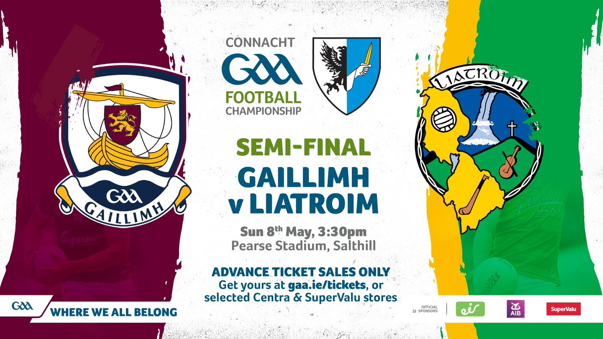 ConnachtGAA's tweet photo. 🚨COMPETITION TIME!🚨

To win two tickets to Sundays Connacht SFC Semi Final between @Galway_GAA and @LeitrimGAA, Retweet this post and tag a friend! 

Winners announced Friday!

#ConnachtGAA https://t.co/OADlYaYdOv