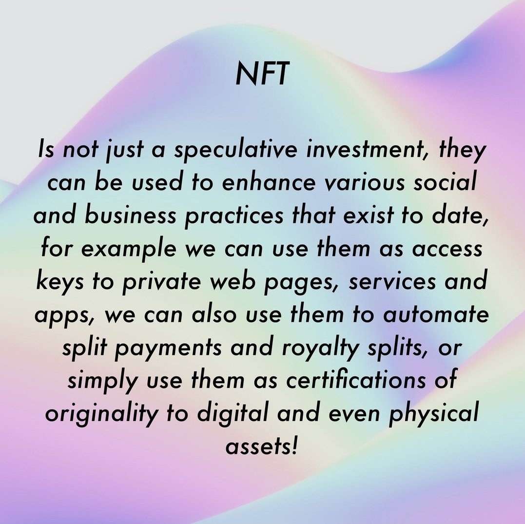 2SkyLab's tweet photo. NFT 101 🌌
Don't be fooled by the hype! We are at the edge of a new internet, the #web3 💫

#nft #tech #utility #usecases #hongkong #2skylab https://t.co/v5X10HSyVz
