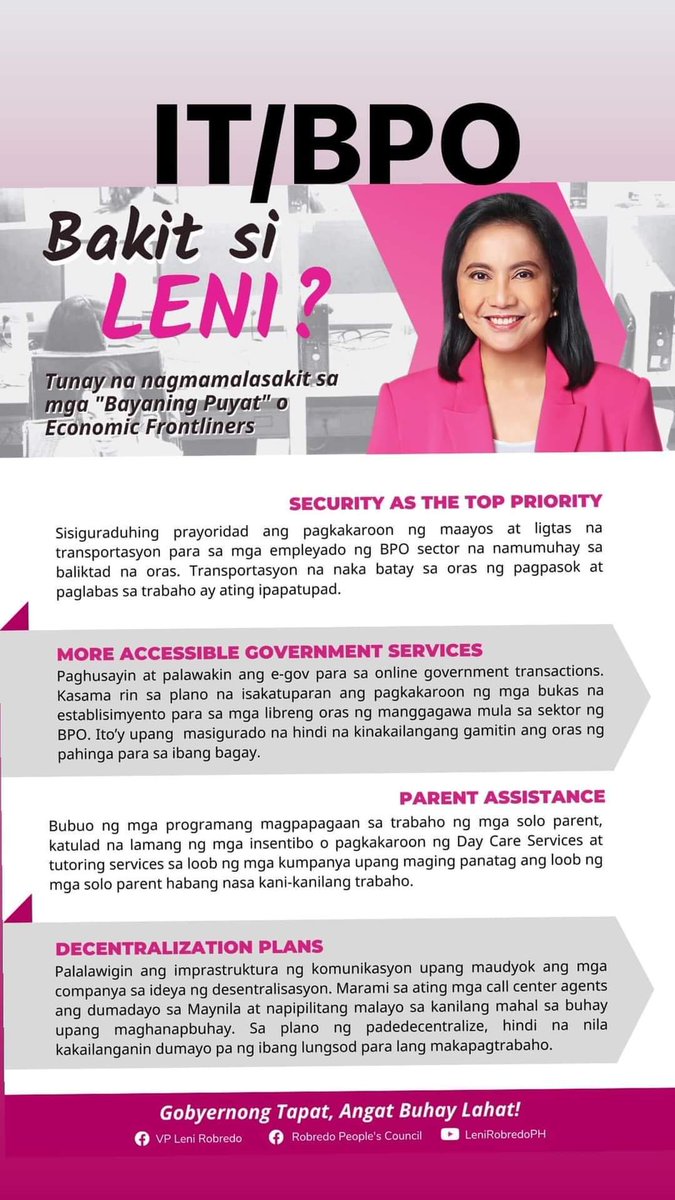 sereindb_'s tweet photo. Ilan lang po yan sa mga sukatan ng pagiging isang mahusay na pinuno. 💪
May RESIBO po itong lahat! 😊
📸 Credit: Robredo People's Council
https://t.co/MwDij0I4F9
#MyRightToVote
#Eleksyon2022
#LeniRobredo https://t.co/cEalG6PERQ