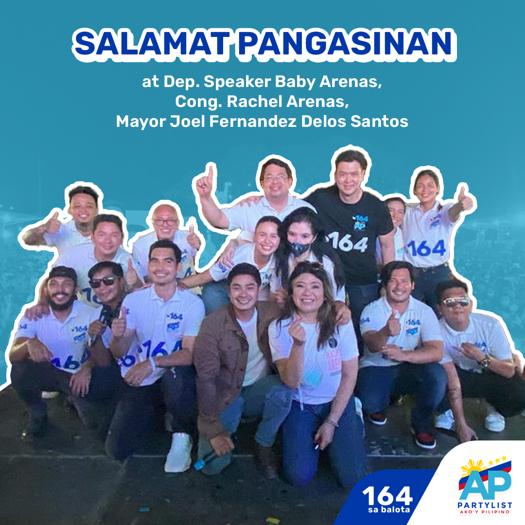 appartylist's tweet photo. Pangasinan, salamat ed sikayo! Lalo na kina Dep. Speaker Baby Arenas, Cong. Rachel Arenas , at Mayor Joel Fernandez Delos Santos sa mainit na pagtanggap, suporta, at pakikiisa sa #164APPartylist para sa biyaheng aasenso ang lahat ng Pilipino!
#Team164
#TaskForce164
#CocoMartin https://t.co/umqE0ZXiCC