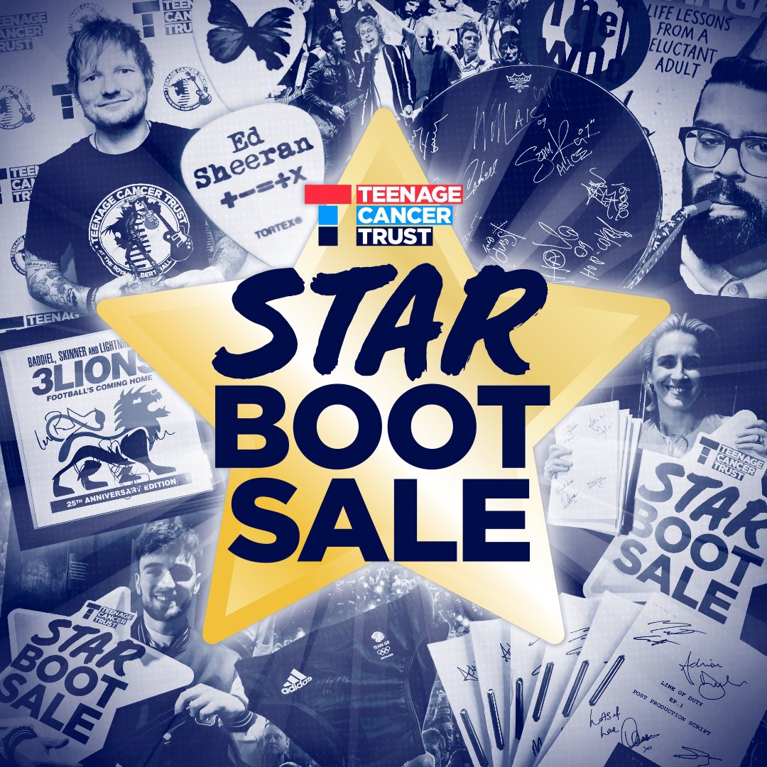 The @TeenageCancer Star Boot Sale is back ⭐  We’ve donated items including a VIP package to our Madison Square Garden’s gig Auction closes at 8pm on 12th May, so get your bids in soon!  starboot.teenagecancertrust.org
