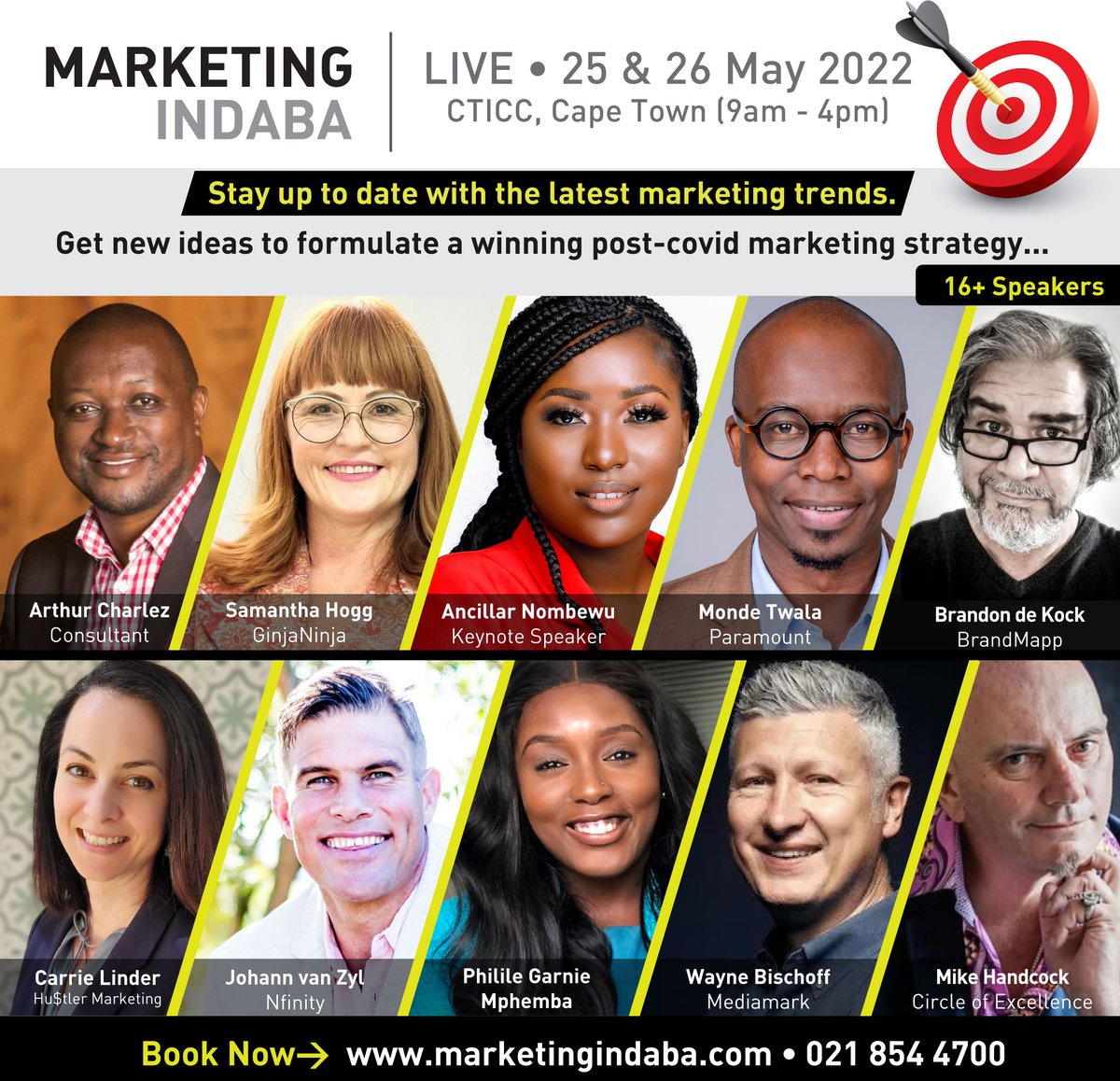 Attend Marketing Indaba LIVE in Cape Town on 25 &amp; 26 May 2022. Get marketing advice, tips and new ideas from 16+ marketing experts to help you craft a winning post-covid marketing strategy. Book your early bird tickets at marketingindaba.com - #Marketing