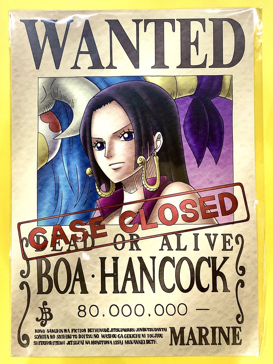 再入荷】 海軍発行公式手配書 ウソップ【第2弾】 ボア・ハンコック 各