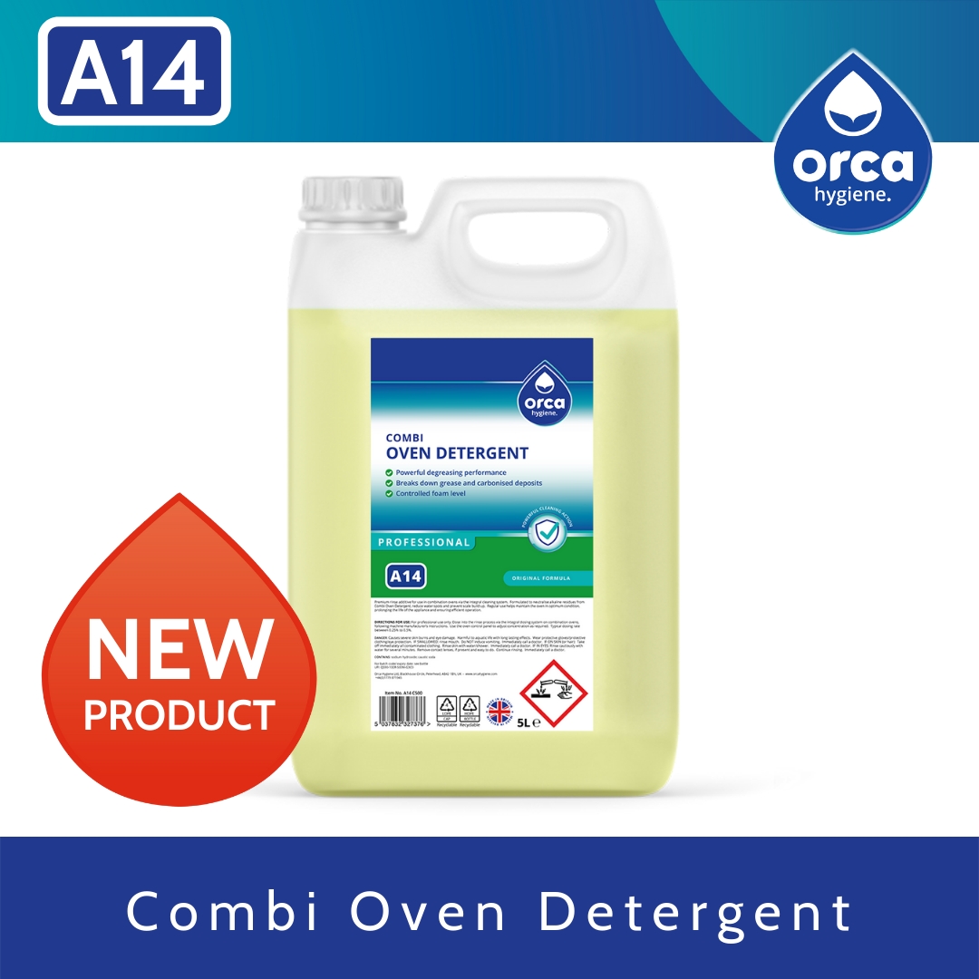 #Newproduct alert! Introducing A14 Combi #OvenDetergent for use in combination ovens via the integral cleaning system. A premium concentrated formula that breaks down carbonised food deposits, grease and grime: orcahygiene.com/catering/p/a14…

#OrcaHygiene #Hygiene #Cleaning