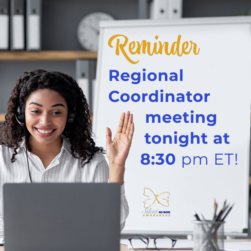 regretabortion's tweet image. We look forward to seeing all of our Regional Coordinators (RC) tonight at 8:30 pm ET.