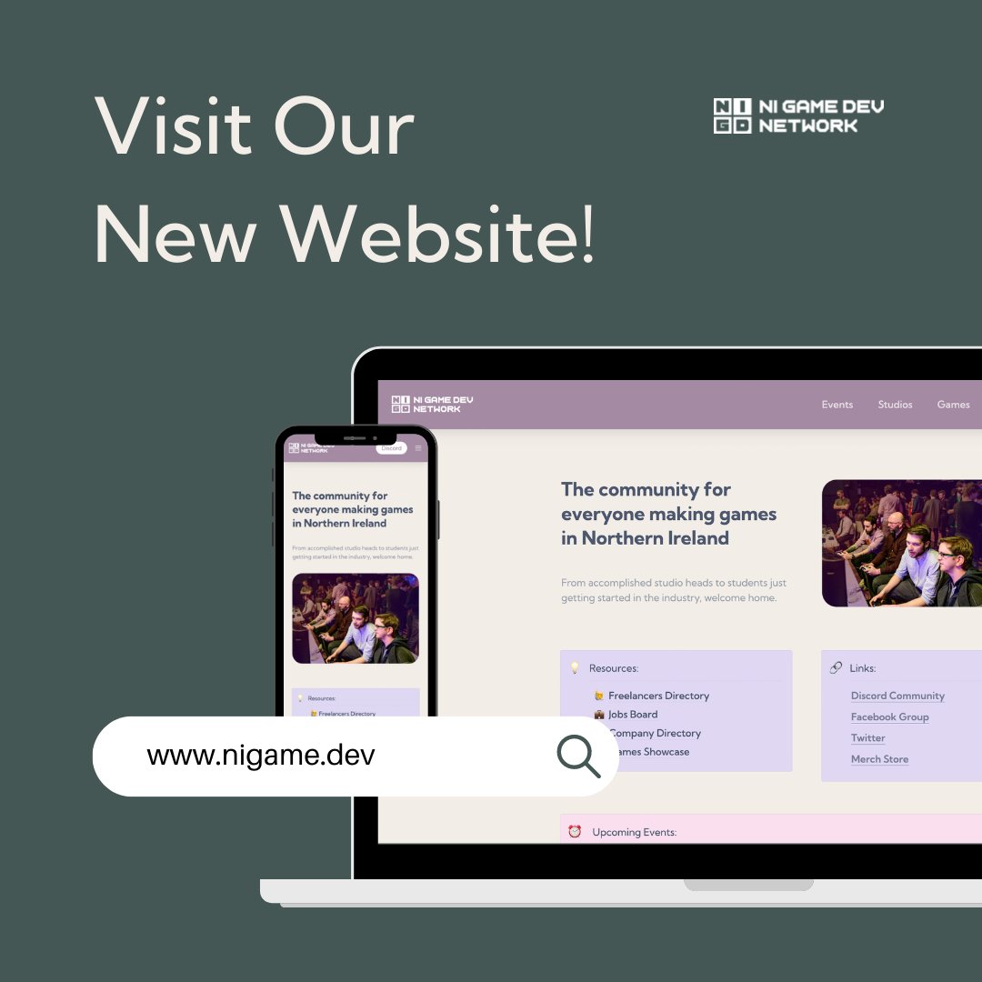 Our new website is now live, and it's jam-packed with new resources you can try RIGHT NOW:

- Game Dev Events Calendar
- Freelancers Directory
- Jobs Board
- Company Directory
- Games Showcase

Check it out at nigame.dev - RT's welcome!