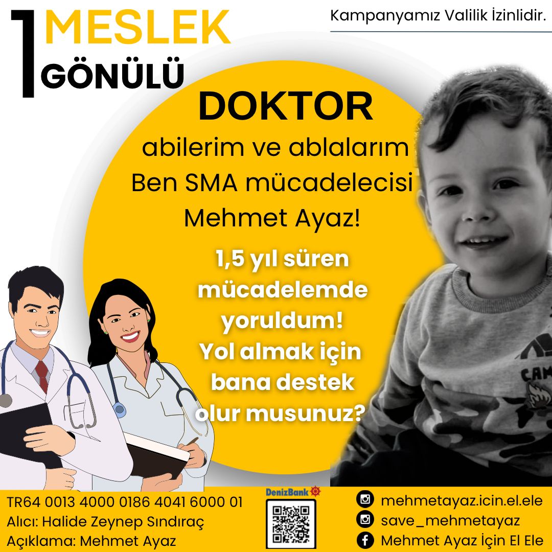 ✨ SMA İLE MÜCADELESİNDE MEHMET AYAZ İÇİN EL ELE ✨
✨ GÖNÜLLÜ EKİBİMİZE KATILIP SİZDE MEHMET AYAZ'A UMUT OLUN
MEHMET AYAZ diyorki;
GÖNÜLLÜM OL
MUTLU OL 🎈
⭕ Gönüllü ekibimize katılmak için görsel üzerindeki numaradan bize ulaşabilirsiniz yada sayfamıza DM atabilirsiniz #sma