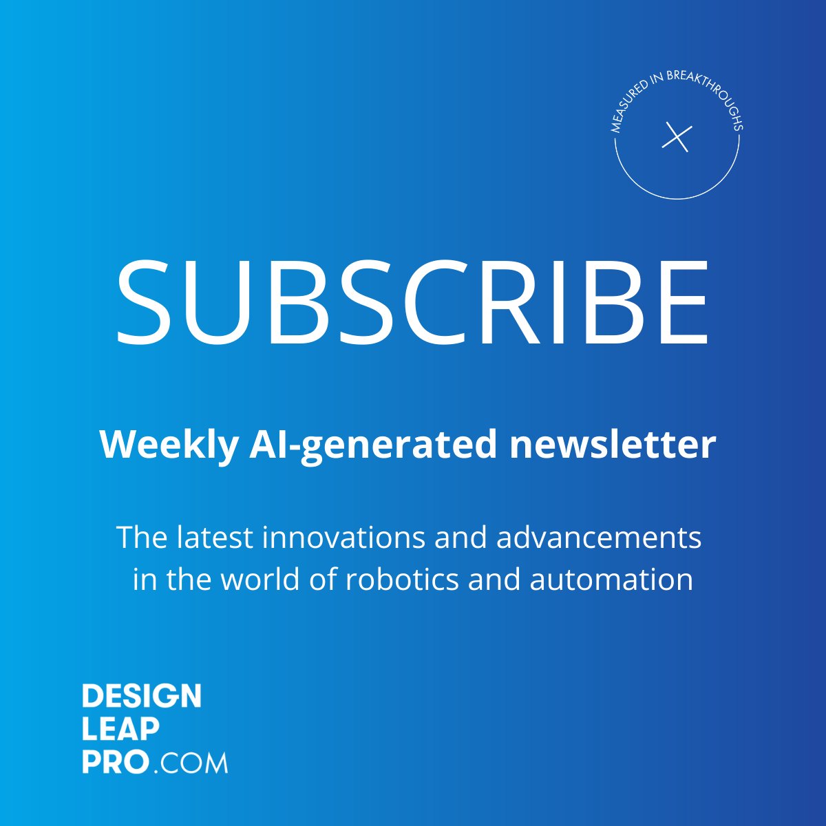 design_leap's tweet image. Our weekly AI-generated newsletter delivers the latest robotics and automation news in manufacturing directly to your inbox. Aggregated from the world&apos;s leading publications and curated by algorithms so you don&apos;t need to. 

Sign up now: newsletter.designleappro.com/subscribe/desi… 

#robotics