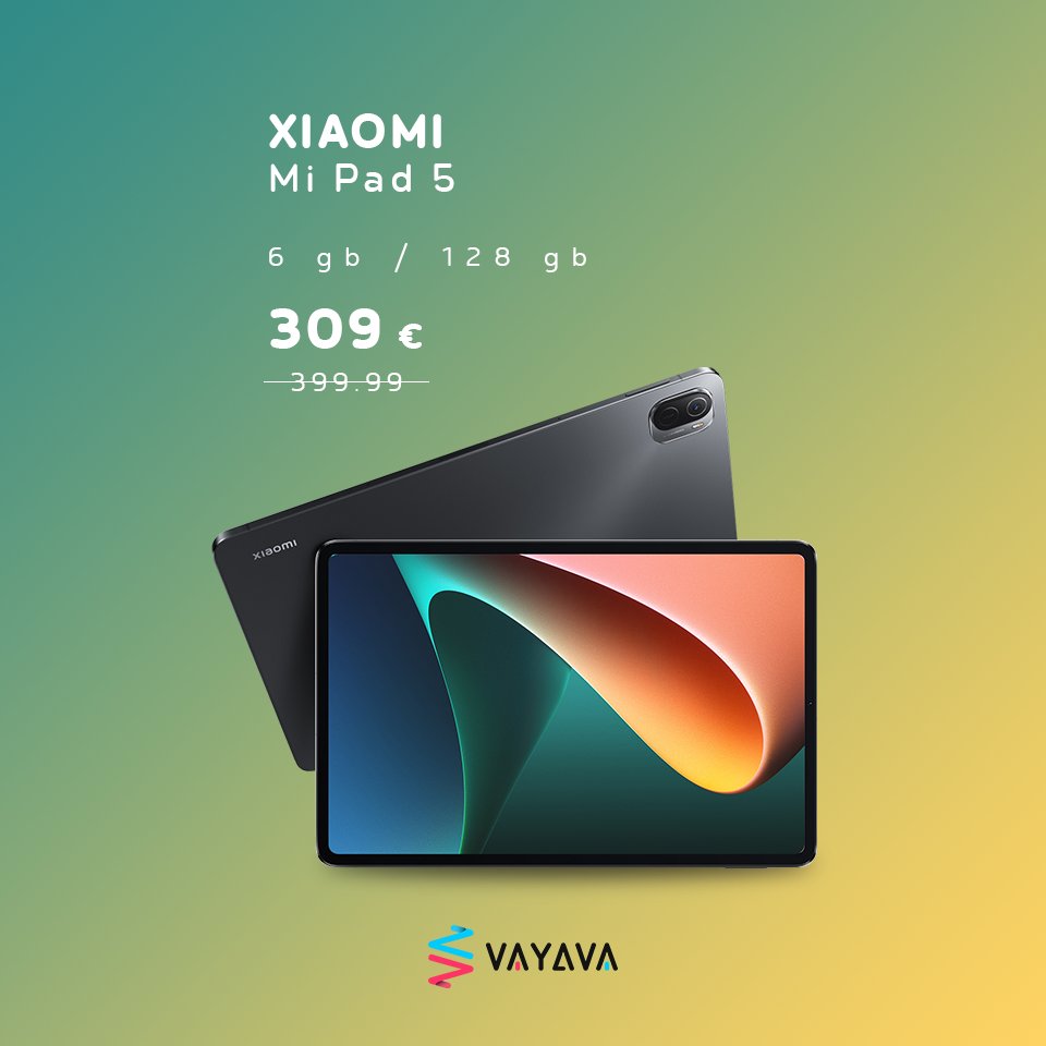 VAYAVA_ES's tweet photo. #VAYAPrimavera🌸
Con la pantalla📲 WQHD+ de 11" y la batería de 8720 mAh🔋 del #Pad5 de #Xiaomi podrás disfrutar de tus series favoritas desde donde quieras😎
¿A qué esperas?👉https://t.co/vewX27QRgk
#pad5 #xiaomipad5 #Tablet #TabletPad5 #XiaomiTablet https://t.co/N8t23U45dF