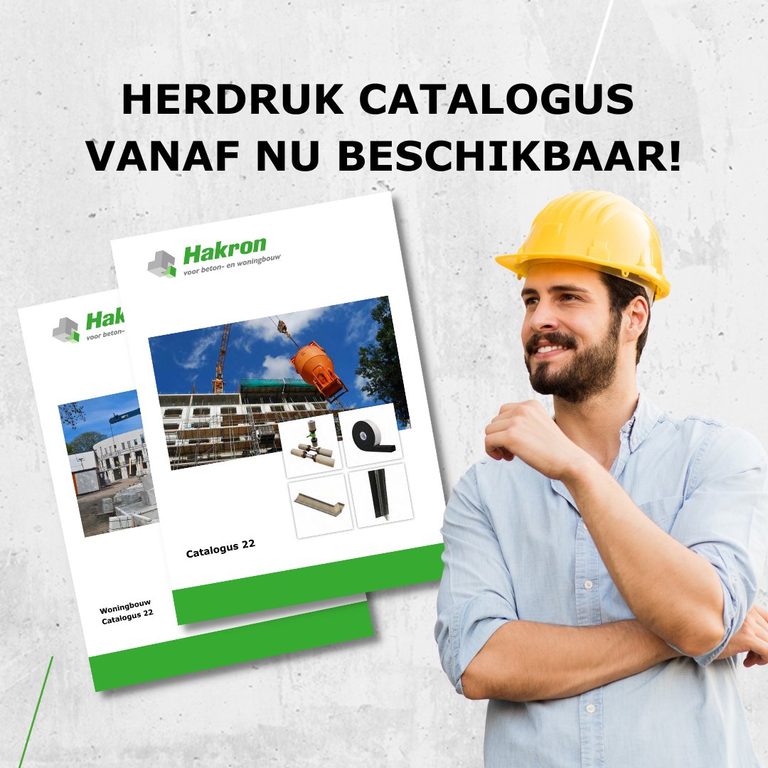 Vanaf nu te downloaden op onze website: de nieuwe Hakron productcatalogus 22 én de Woningbouwcatalogus 22.👉 hakron.nl. 
Wil je liever een gedrukt exemplaar? Vraag deze aan bij je Hakron adviseur.