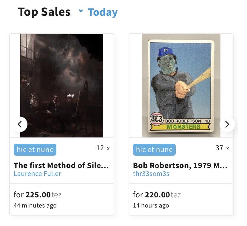 Grateful to be in the top sales today on <a href="/objktcom/">objkt</a> next to my @monst3rs333 squad!! 🥀🔥 #tezos