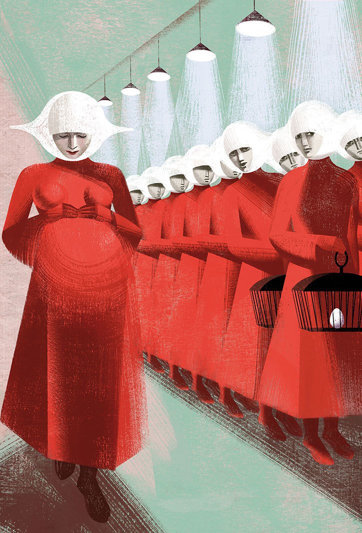 Illustration for Margaret Atwood’s ‘#TheHandmaidsTale’ by Italian illustrator twins, Anna &amp; Elena Balbusso #womensart