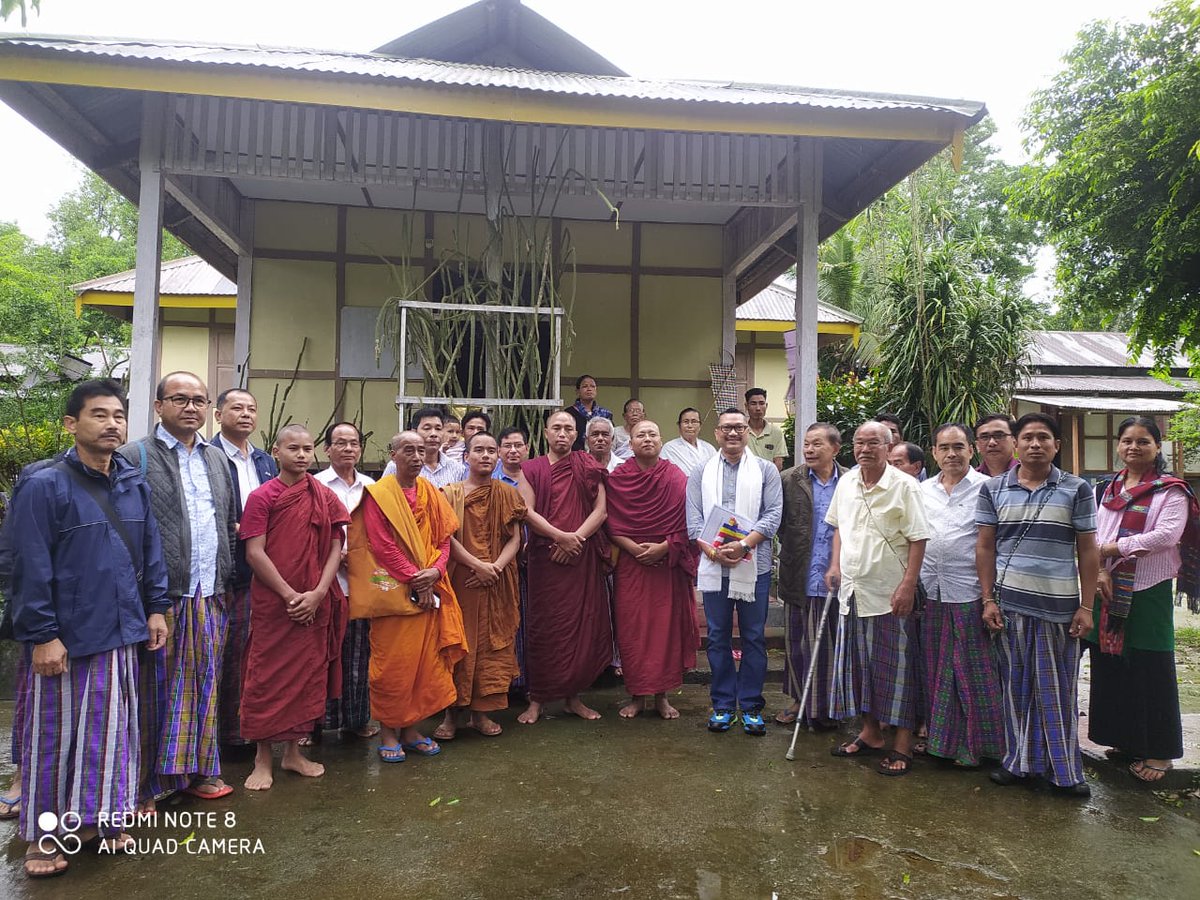 ZingnuChau's tweet photo. Visited Kaisu Village Monastery and sought blessings from Lord Buddha.

Had a fruitful interaction with GBs, Panchayat leaders &amp; senior citizens, and also with Dhamma Aid Foundation (NGO).

Allocated Rs. 50 lakhs for construction of #BuddhaVihara. https://t.co/N2GJ4PSy6s