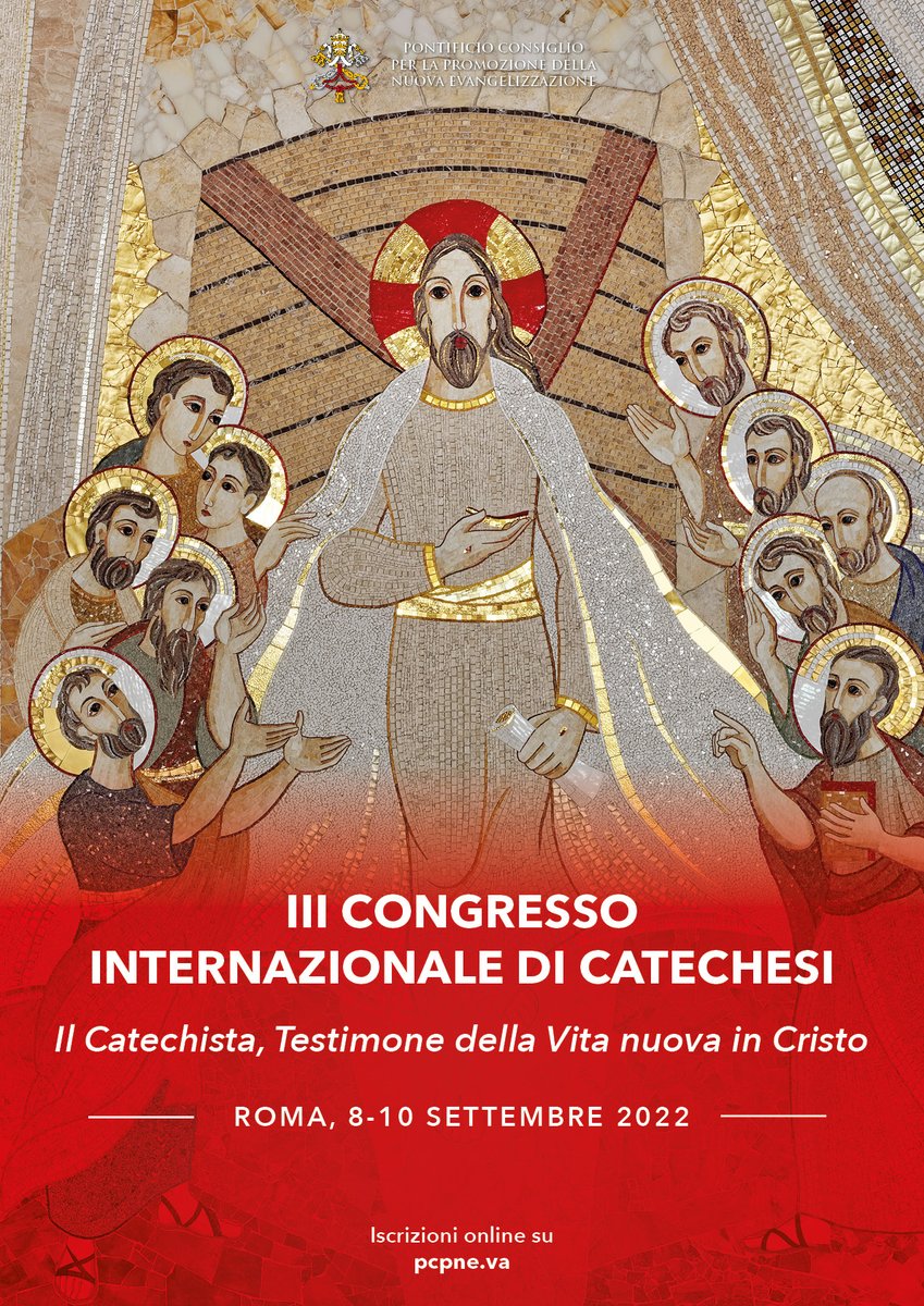Evange_it's tweet photo. III Congresso Internazionale di Catechesi
Il Catechista, Testimone della Vita nuova in Cristo
Roma, 8-10 settembre 2022
Per info e iscrizioni:
https://t.co/xxjHiiZ2lL
#pcpne https://t.co/8eVPN6f3sW