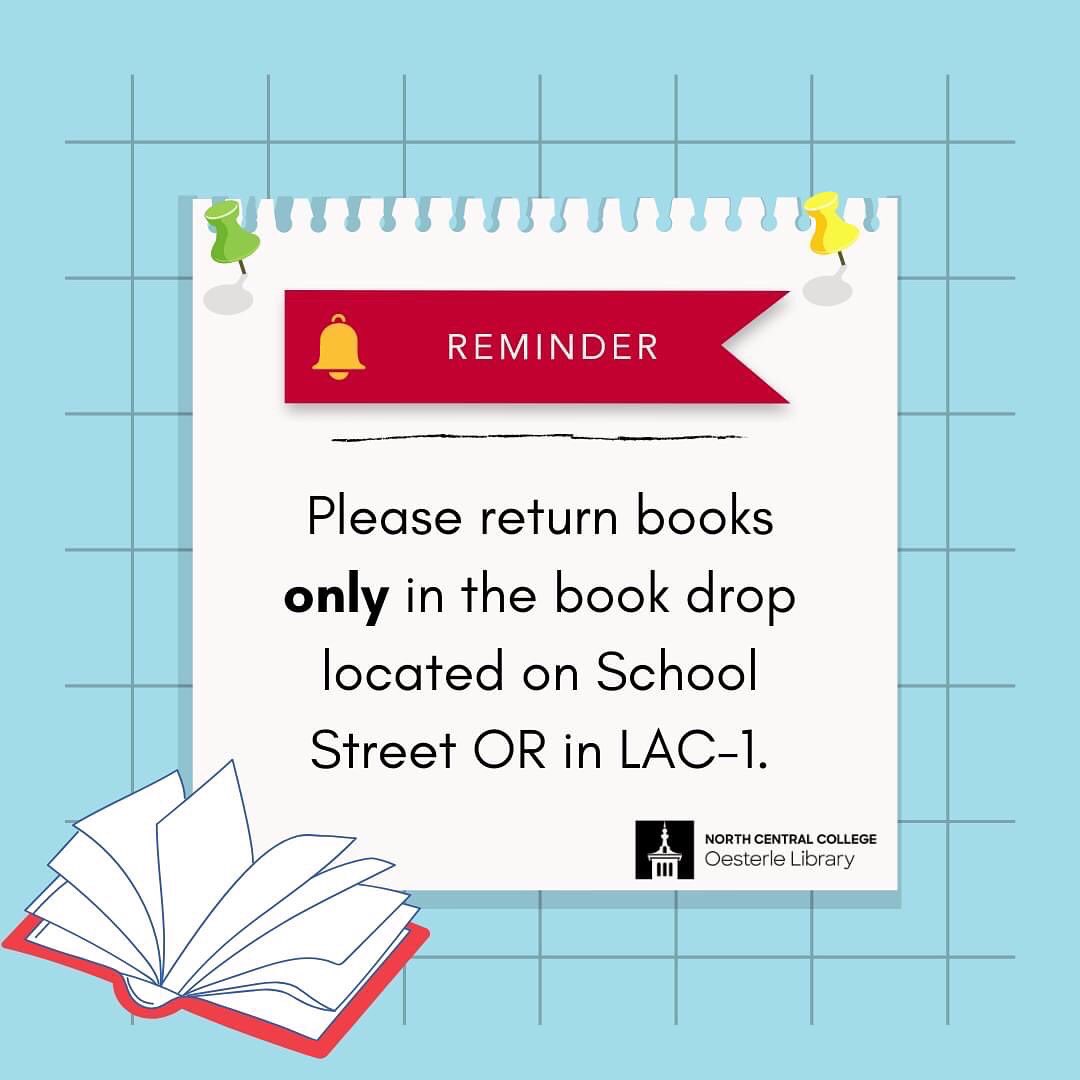 oesterlelib's tweet photo. Reminder: during construction, the black book drop located by the library entrance on School Street is still available to return items. Please DO NOT enter the library or give items to construction staff. You may also return books at our temporary location in LAC-1. Thanks! https://t.co/V4Ah8Jf5Al