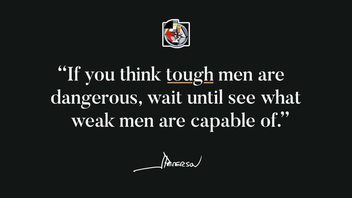 jordanbpeterson's tweet photo. Men have to toughen up.

Men demand it, and women want it, even though they may not approve of the harsh and contemptuous attitude that is part and parcel of the socially demanding process that fosters and then enforces that toughness. https://t.co/DIG7Fp1el1
