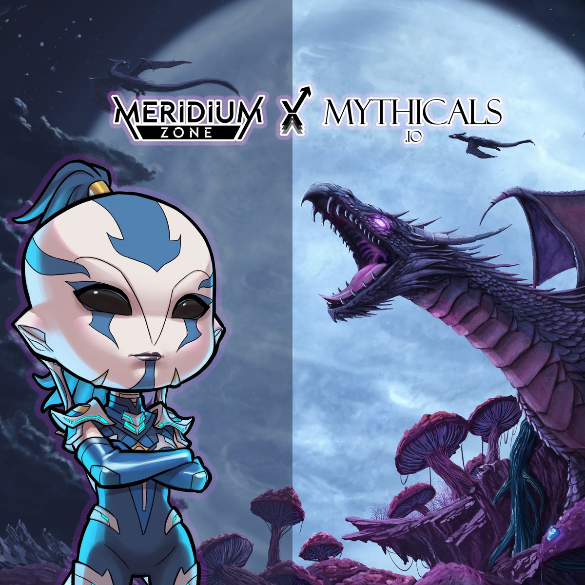 👽Meridium Zone x Mythicals.io 🐲

First 100 people will receive pre-WL spots from Mythicals.io!

1️⃣ Join discord.gg/mythicals
2️⃣ Open a ticket and indicate server where you came from
3️⃣ Follow <a href="/MythicalsDrops/">Mythicals</a> &amp; <a href="/meridiumzone/">Meridium Zone</a>
4️⃣ Like &amp; RT
5️⃣ Tag 3 Friends